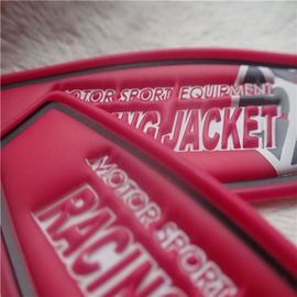 Size 77*27mm Bright - Colored Pink PVC Patches For Luggage Or Jacket
