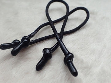 Single Color Non Elastic Cord tape With Shinny Silicone Edings For Bag Puller