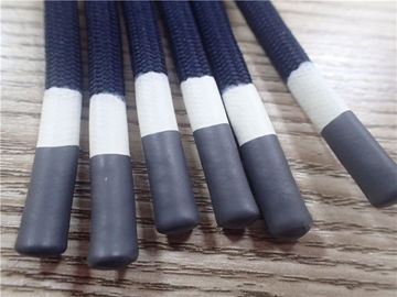 Round Non Elastic Polyester Rope Grey And White Coating For Clothes