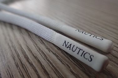 Custom Logo Non Elastic Polyester Cord With Matt Silicone Endings For Hoodie，Clothing
