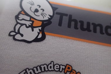 Anti Sublimation Heat Transfer Fabric Labels For Work Wear Shinny And Matte Logo